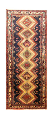 Løber Persisk tæppe - Nomadisk - 312 x 125 cm - blå