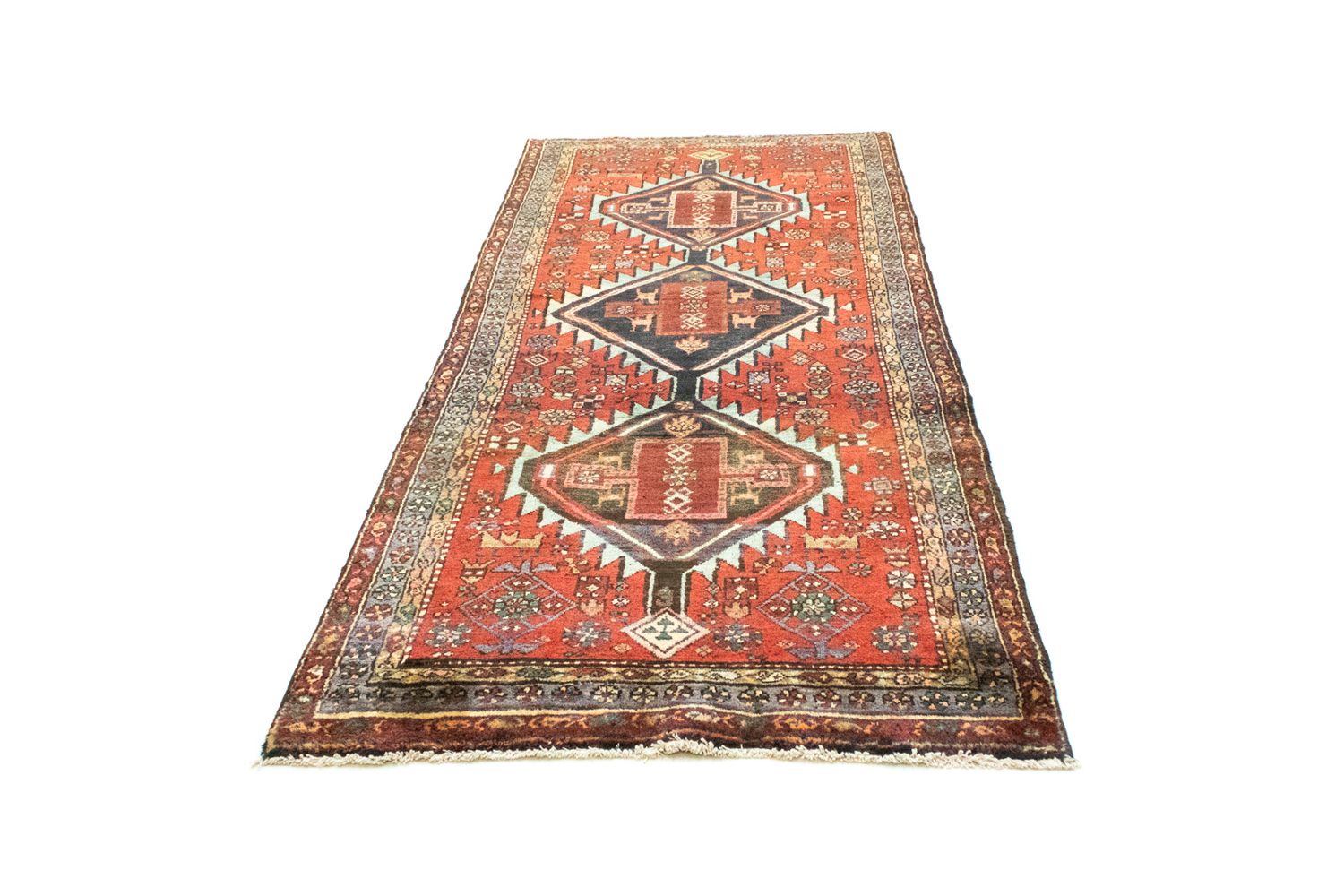 Løber Persisk tæppe - Nomadisk - 300 x 114 cm - orange
