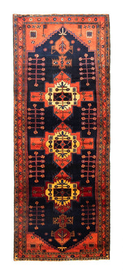 Løber Persisk tæppe - Nomadisk - 305 x 115 cm - blå