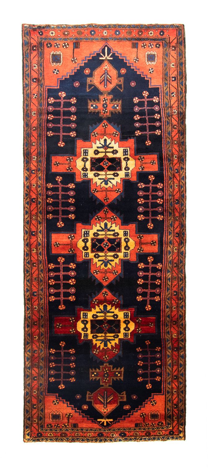 Løber Persisk tæppe - Nomadisk - 305 x 115 cm - blå