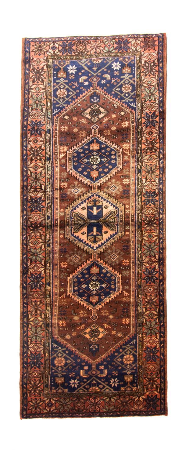 Løber Persisk tæppe - Nomadisk - 303 x 115 cm - blå