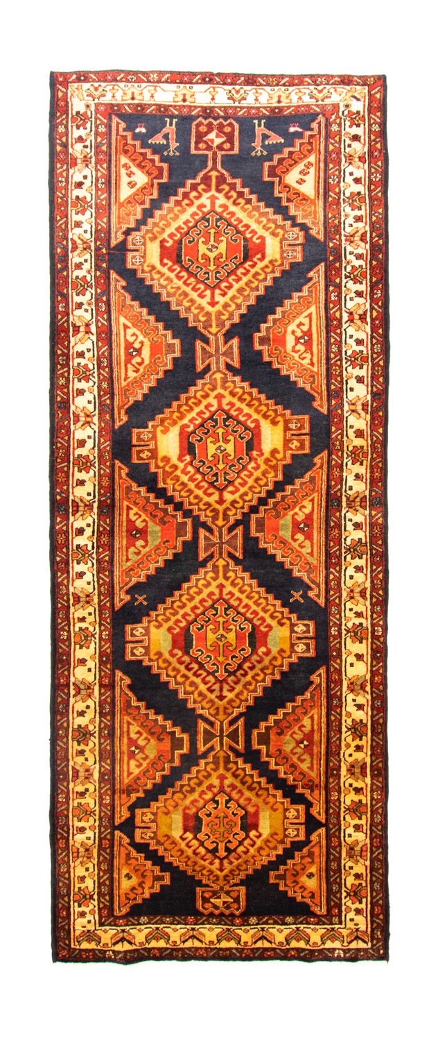 Løber Persisk tæppe - Nomadisk - 320 x 120 cm - blå