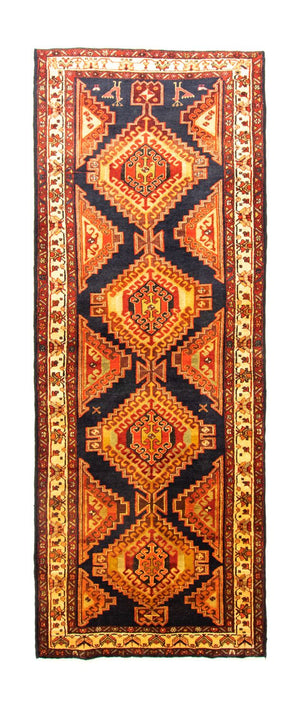 Løber Persisk tæppe - Nomadisk - 320 x 120 cm - blå