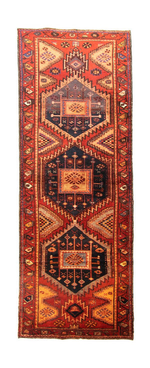 Løber Persisk tæppe - Nomadisk - 300 x 108 cm - blå