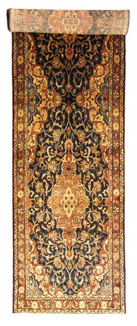 Løber Persisk tæppe - Nomadisk - 428 x 110 cm - blå