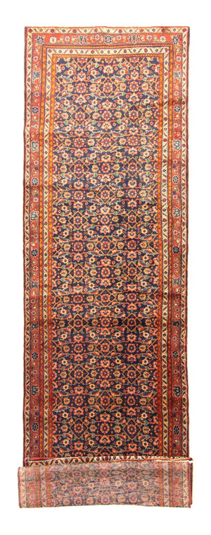 Løber Persisk tæppe - Nomadisk - 400 x 108 cm - blå