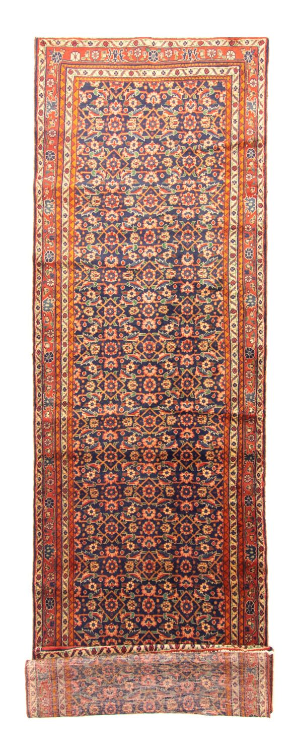 Løber Persisk tæppe - Nomadisk - 400 x 108 cm - blå