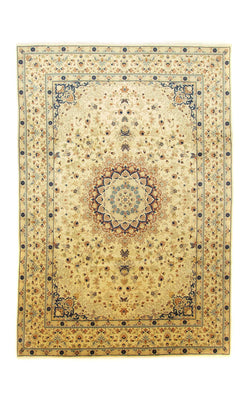 Persisk tæppe - Keshan - 353 x 240 cm - beige