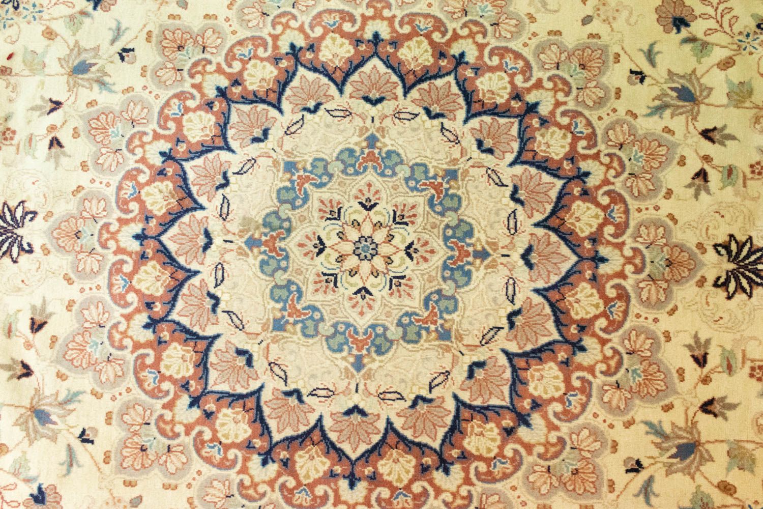 Persisk tæppe - Keshan - 353 x 240 cm - beige