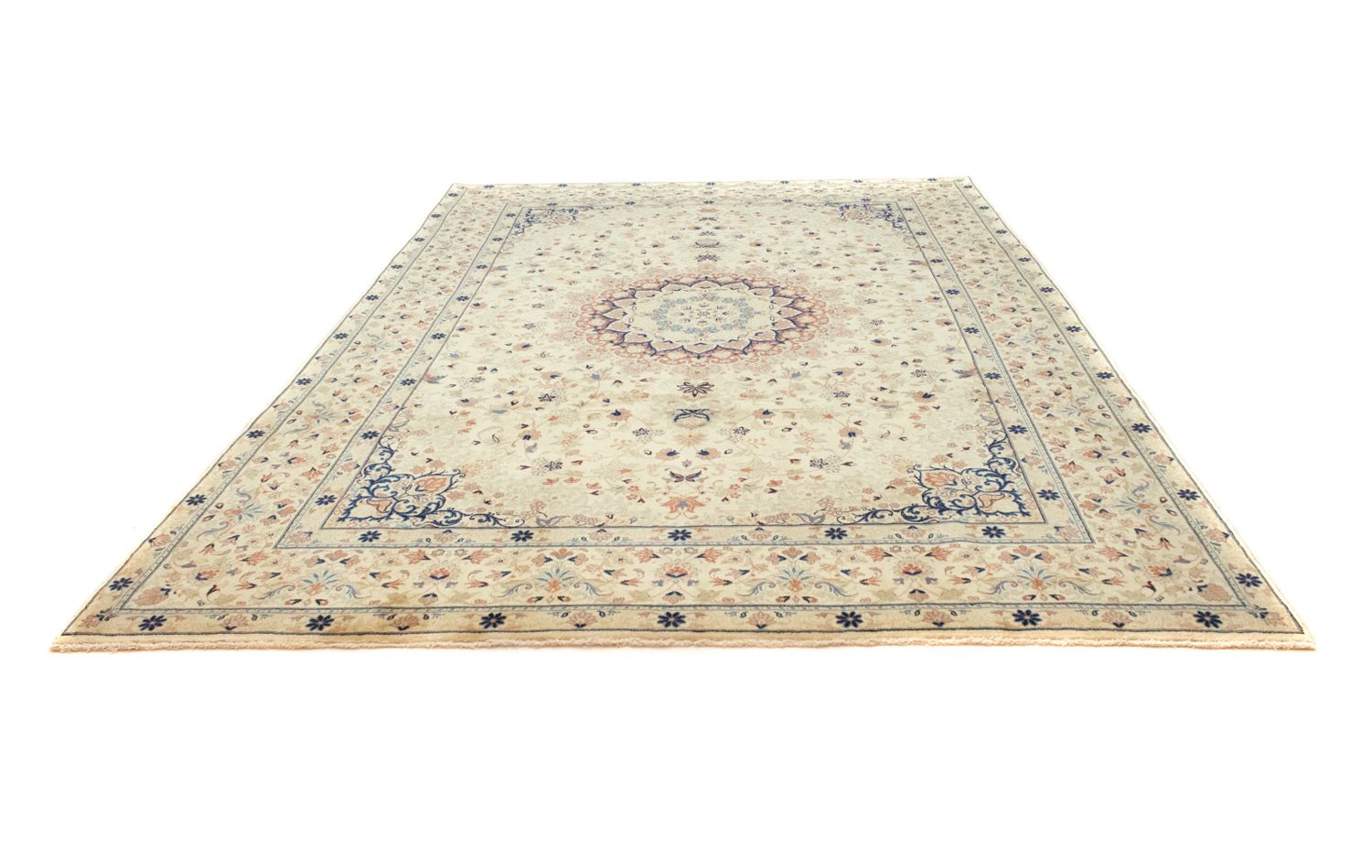 Persisk tæppe - Keshan - 353 x 240 cm - beige