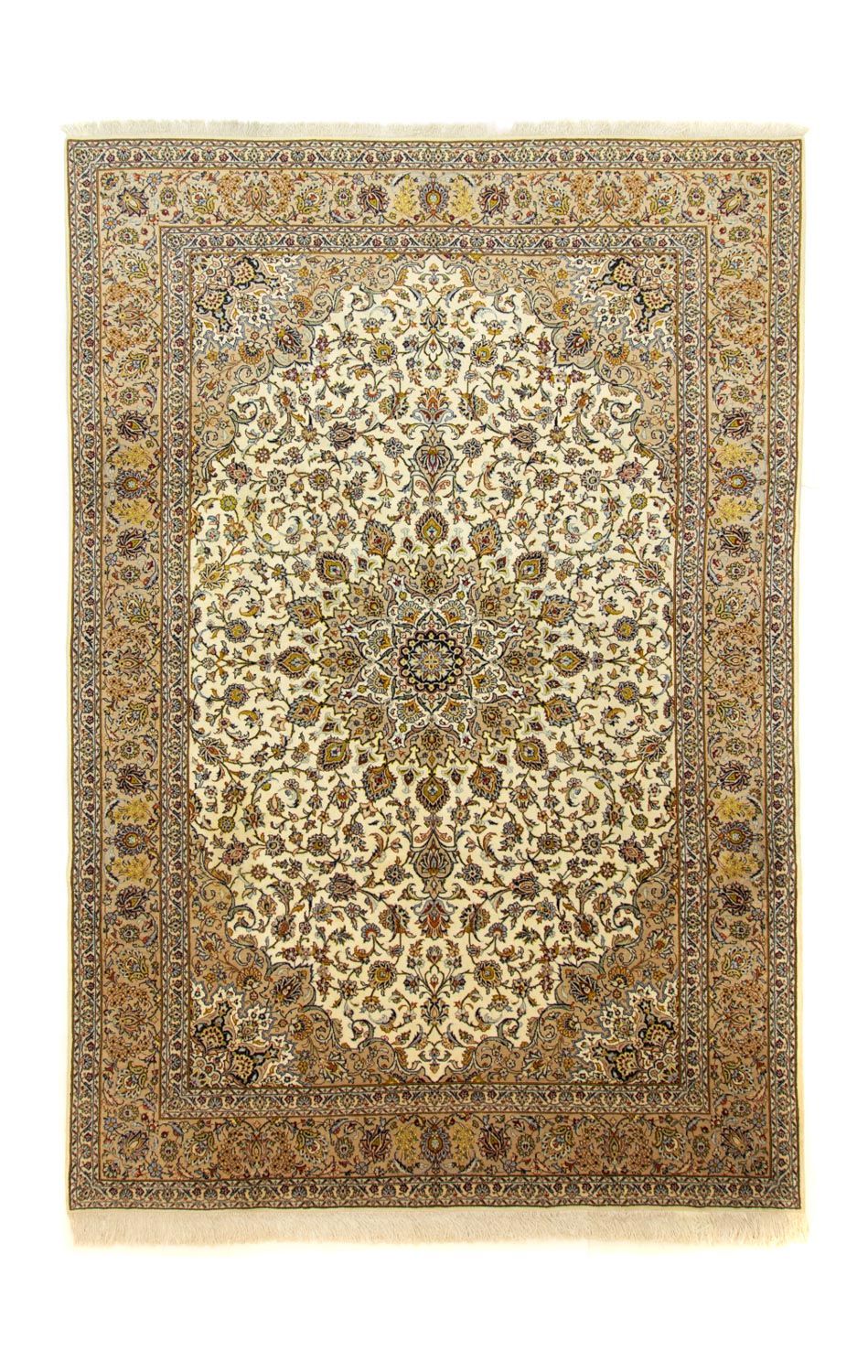 Persisk tæppe - Keshan - 364 x 250 cm - beige
