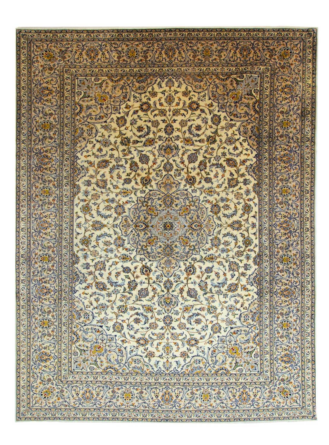 Persisk tæppe - Keshan - 402 x 296 cm - beige