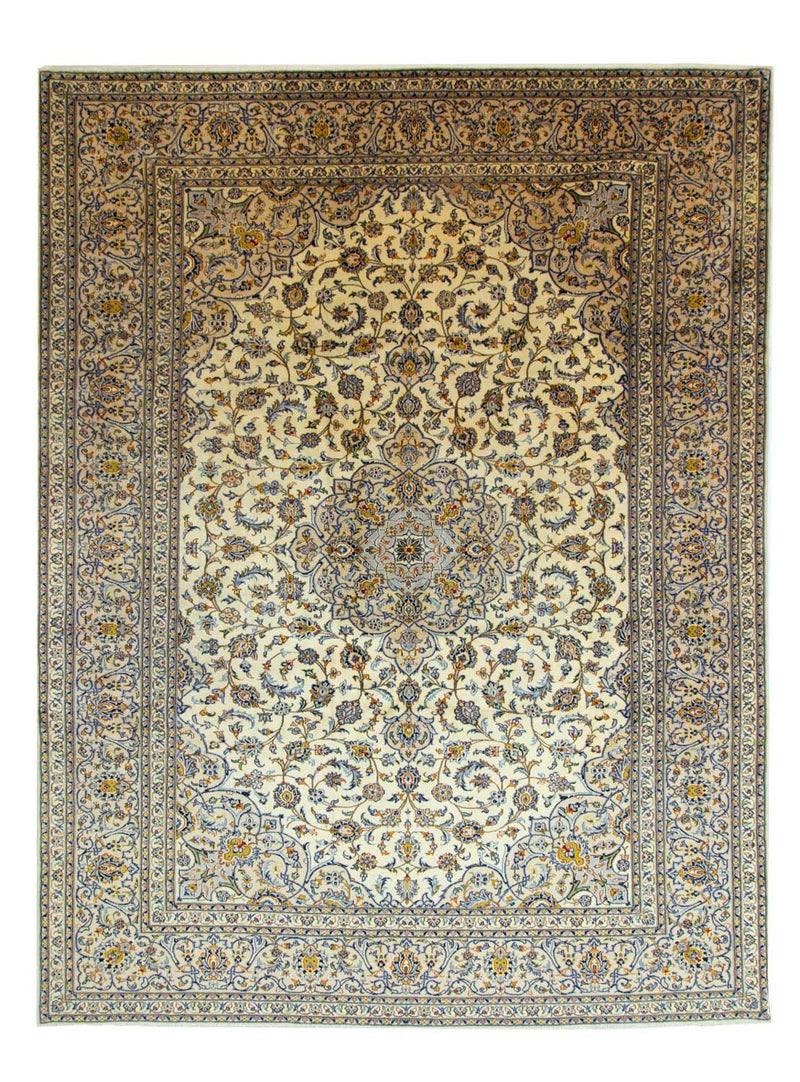 Persisk tæppe - Keshan - 402 x 296 cm - beige
