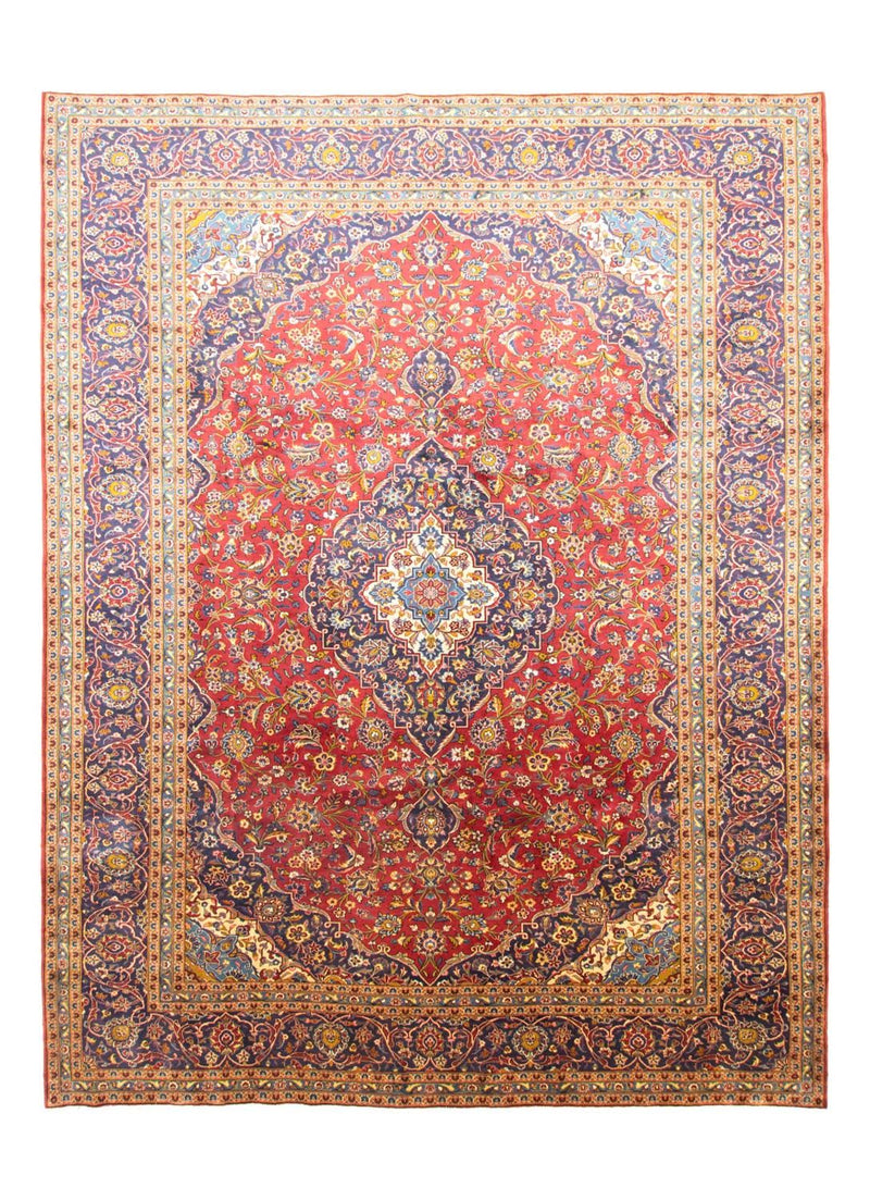Persisk tæppe - Keshan - 401 x 304 cm - rød