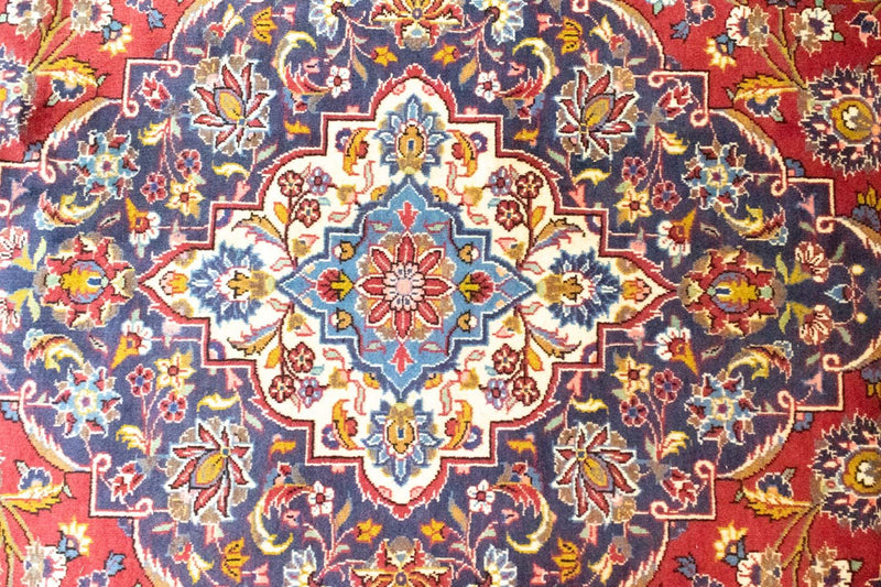 Persisk tæppe - Keshan - 401 x 304 cm - rød
