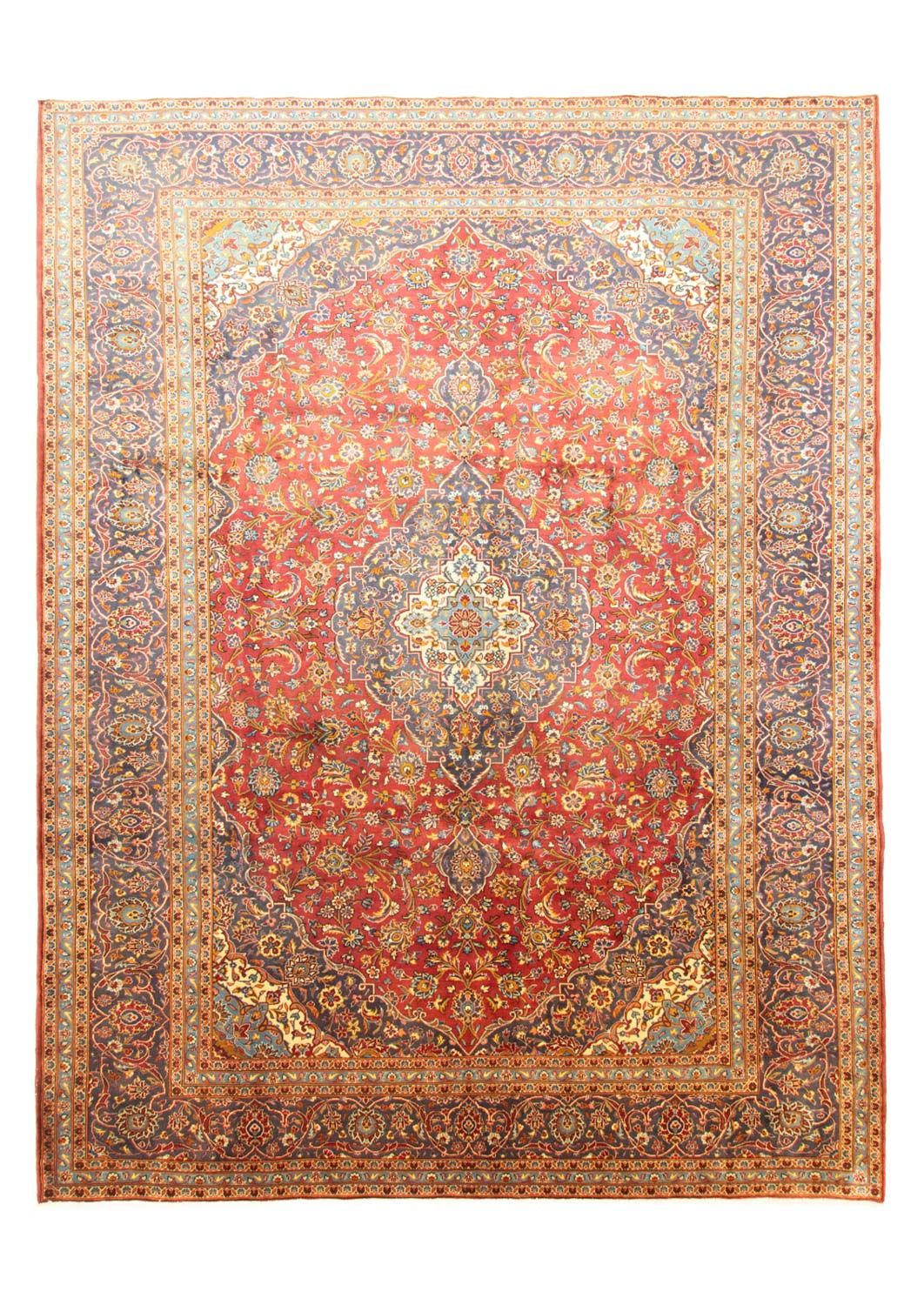Persisk tæppe - Keshan - 397 x 300 cm - orange