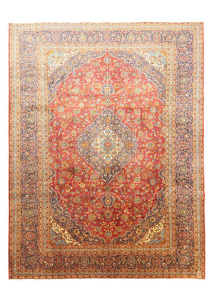 Persisk tæppe - Keshan - 397 x 300 cm - orange