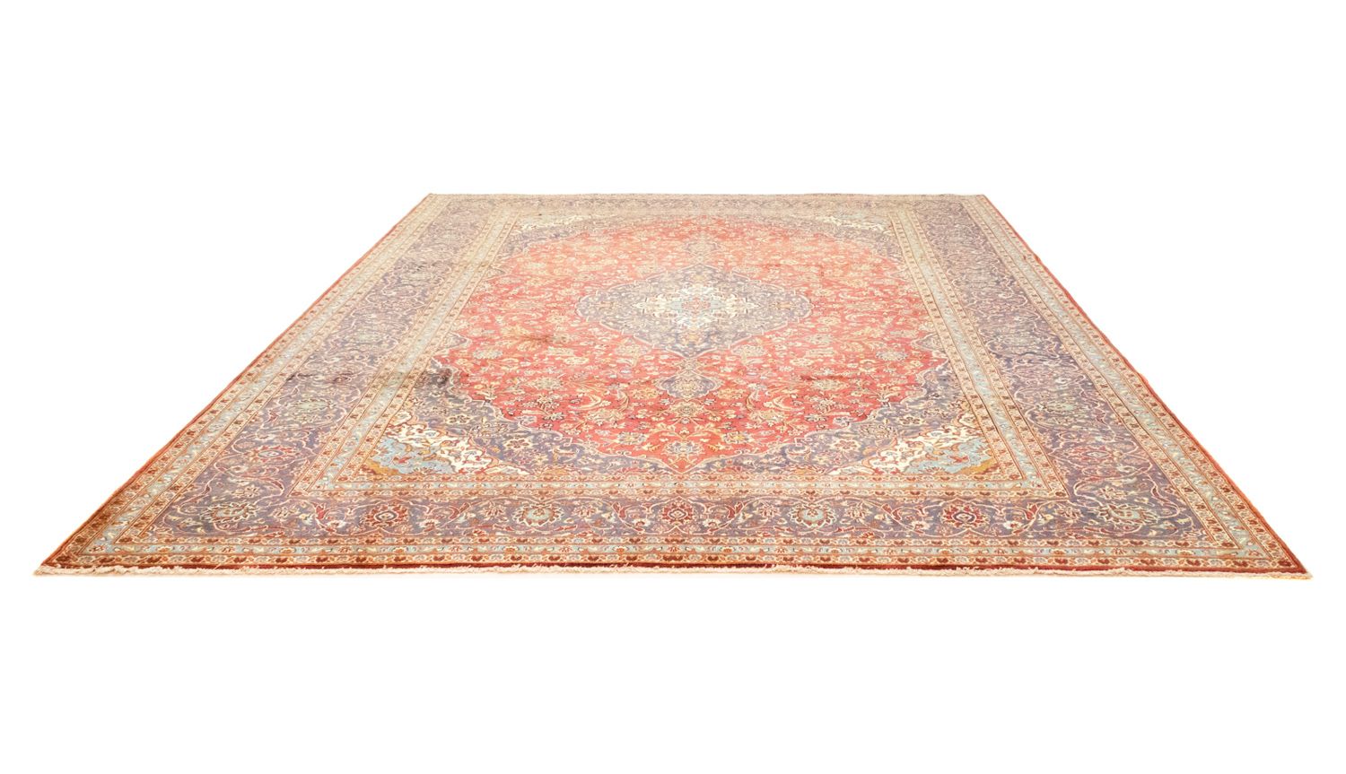 Persisk tæppe - Keshan - 397 x 300 cm - orange