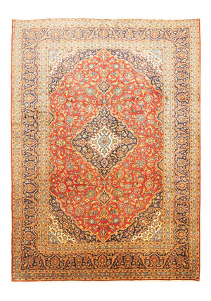 Persisk tæppe - Keshan - 414 x 297 cm - orange