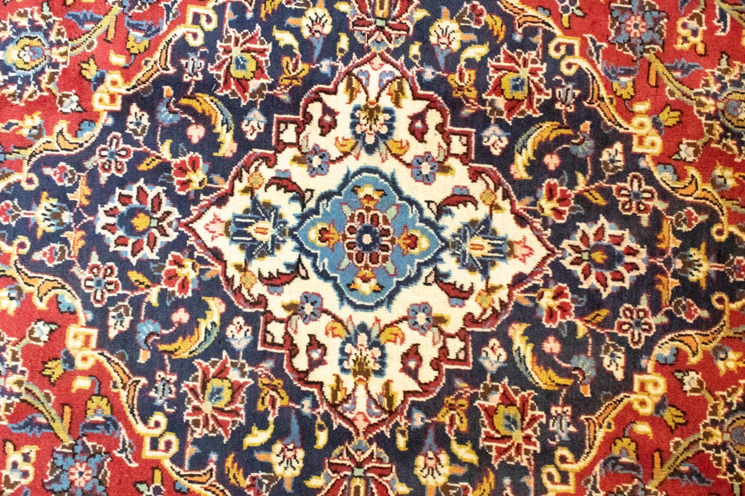 Persisk tæppe - Keshan - 414 x 297 cm - orange