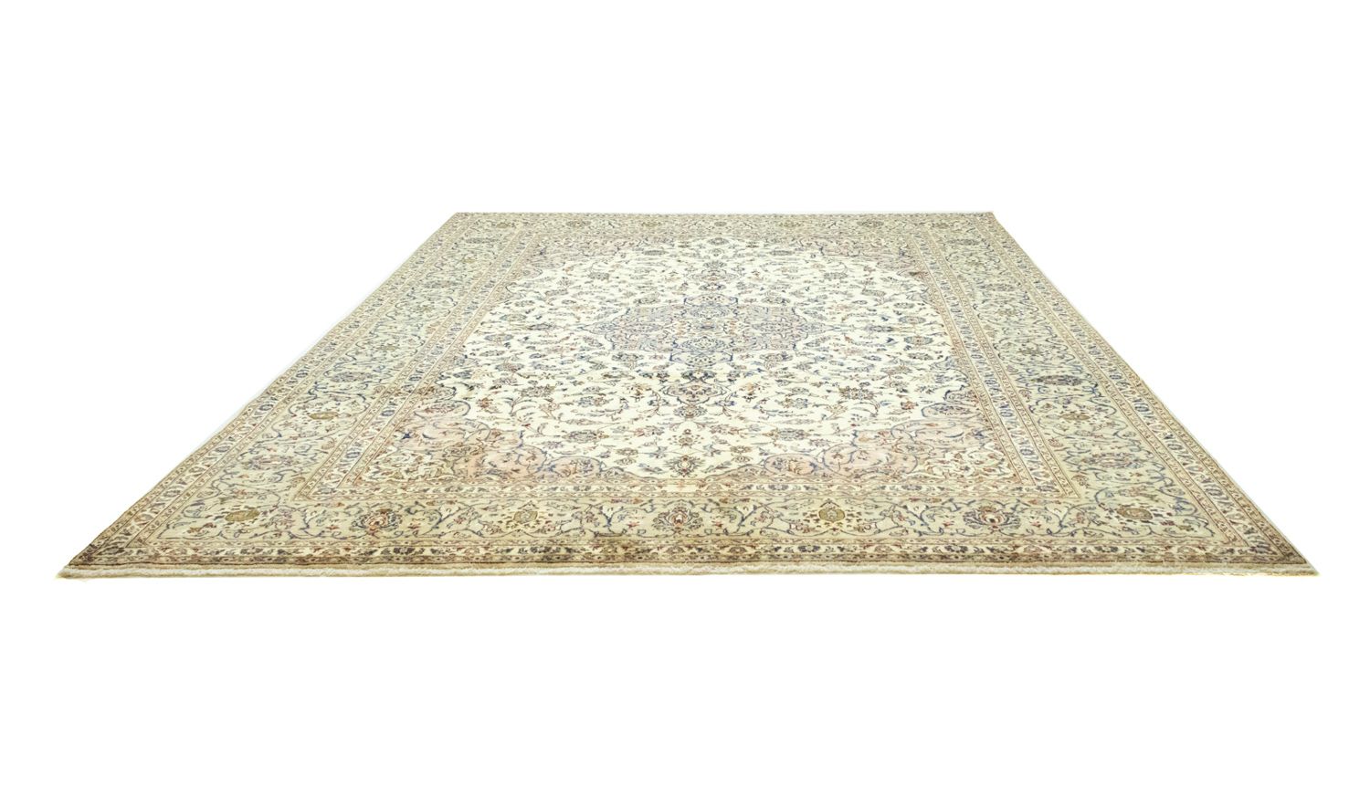 Persisk tæppe - Keshan - 404 x 292 cm - beige