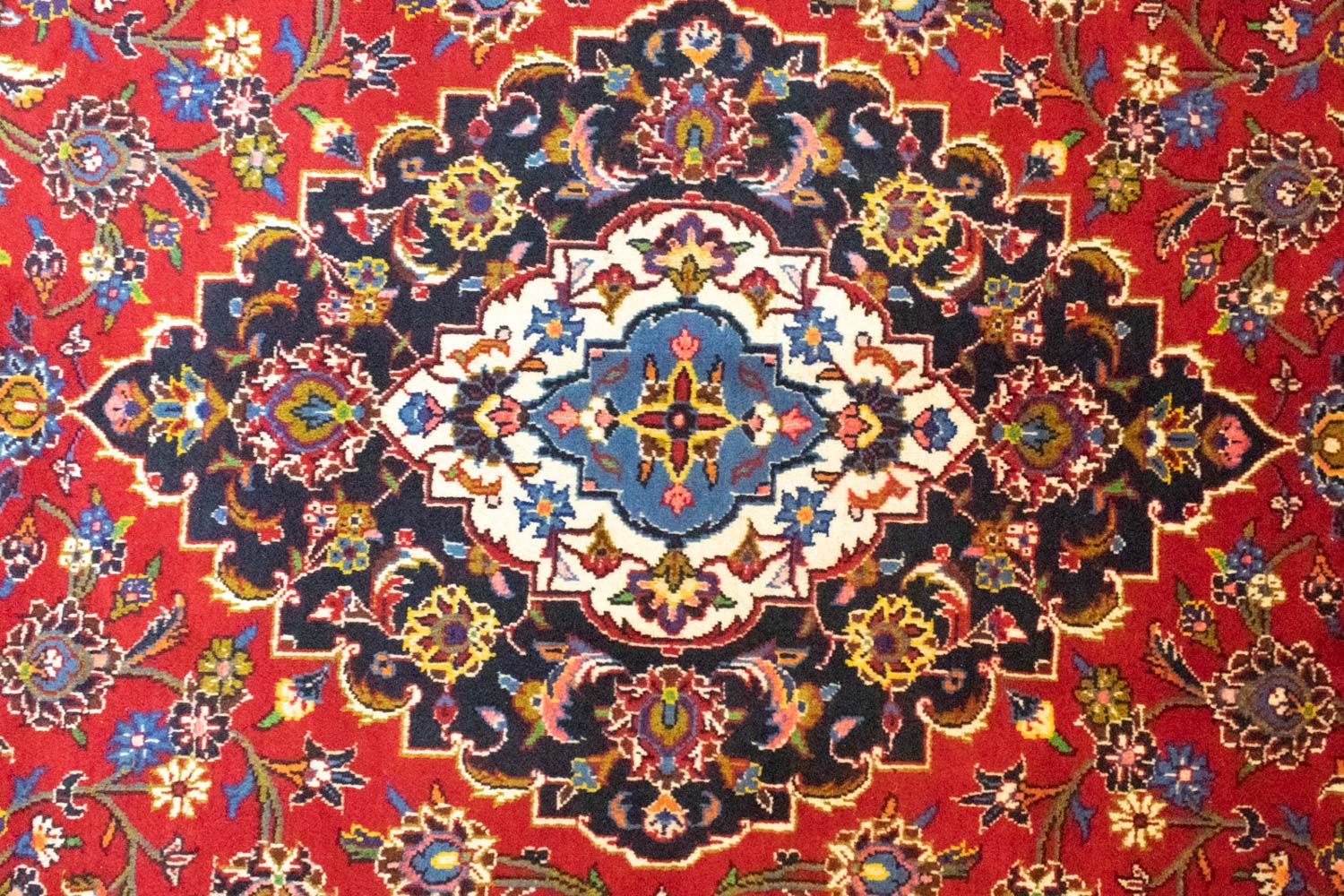 Persisk tæppe - Keshan - 344 x 246 cm - rød