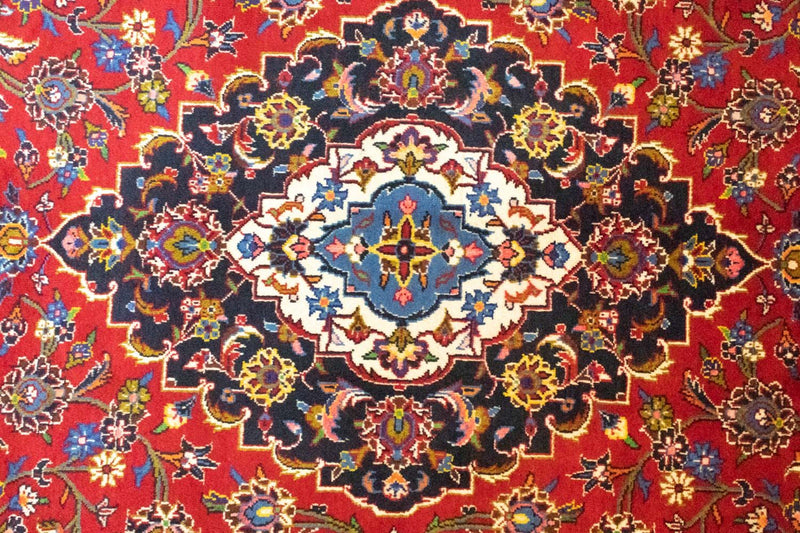 Persisk tæppe - Keshan - 344 x 246 cm - rød