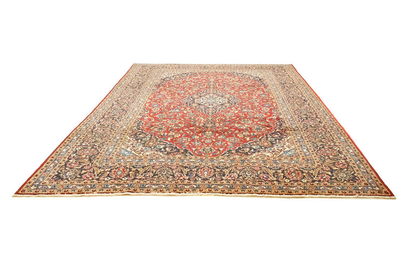 Persisk tæppe - Keshan - 356 x 251 cm - rød
