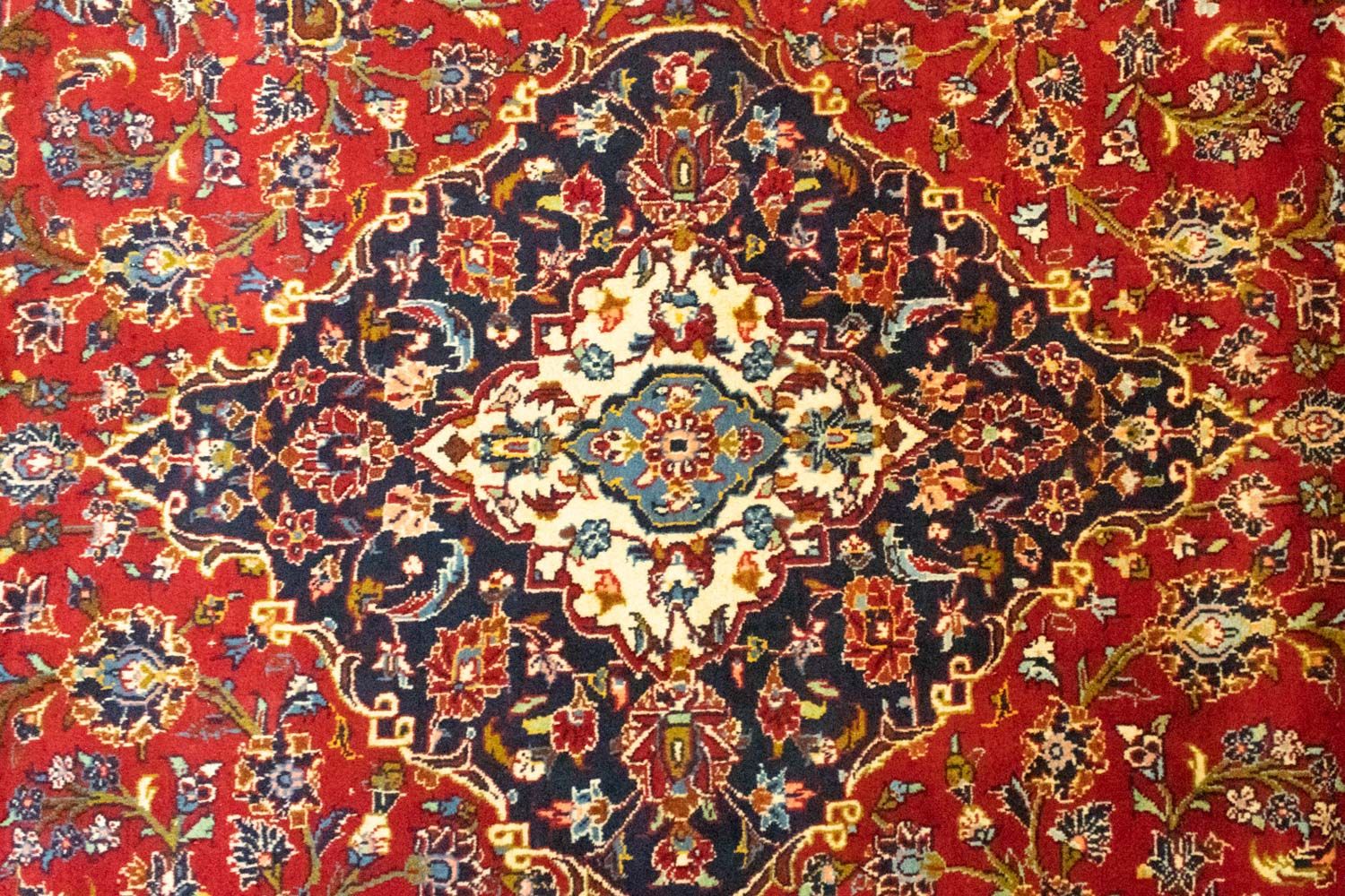 Persisk tæppe - Keshan - 358 x 255 cm - rød