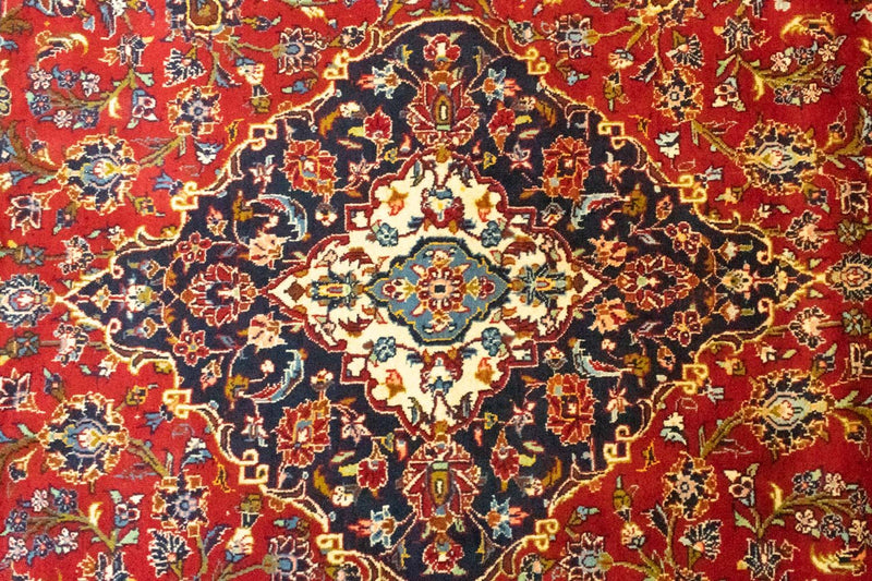 Persisk tæppe - Keshan - 358 x 255 cm - rød