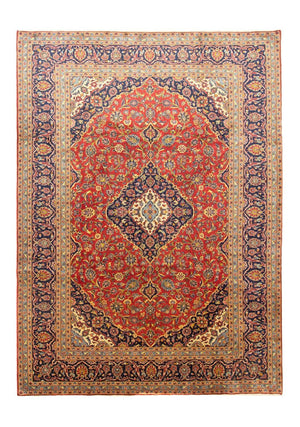 Persisk tæppe - Keshan - 345 x 251 cm - rød
