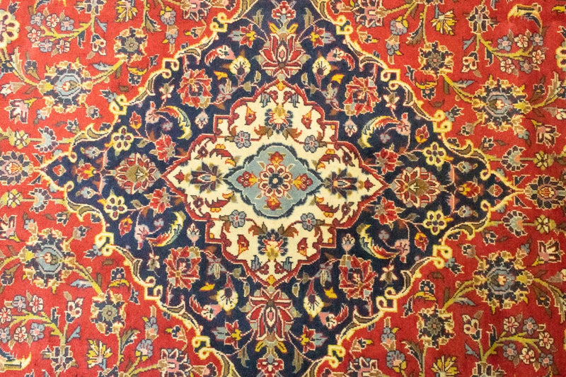 Persisk tæppe - Keshan - 345 x 251 cm - rød