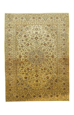 Persisk tæppe - Keshan - 350 x 254 cm - beige