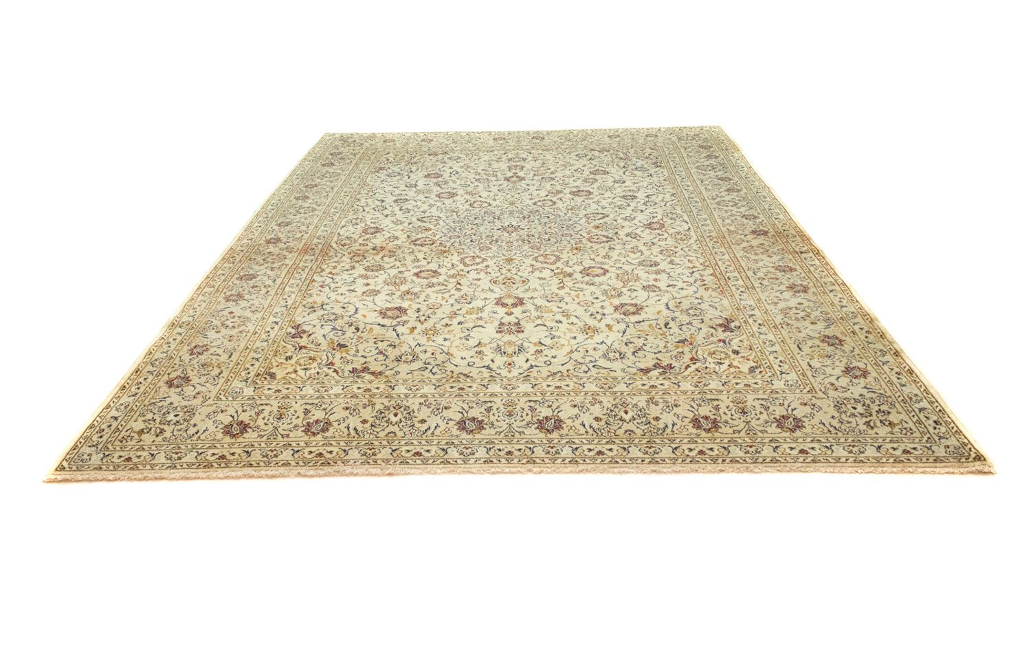 Persisk tæppe - Keshan - 350 x 254 cm - beige