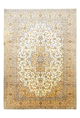 Persisk tæppe - Keshan - 396 x 293 cm - beige