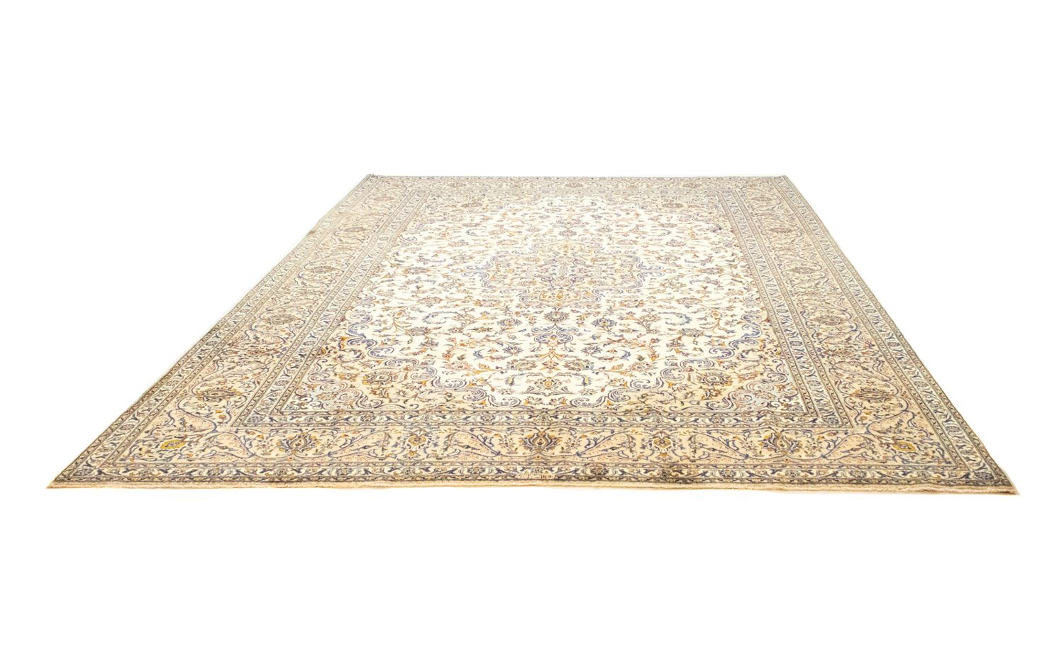 Persisk tæppe - Keshan - 396 x 293 cm - beige