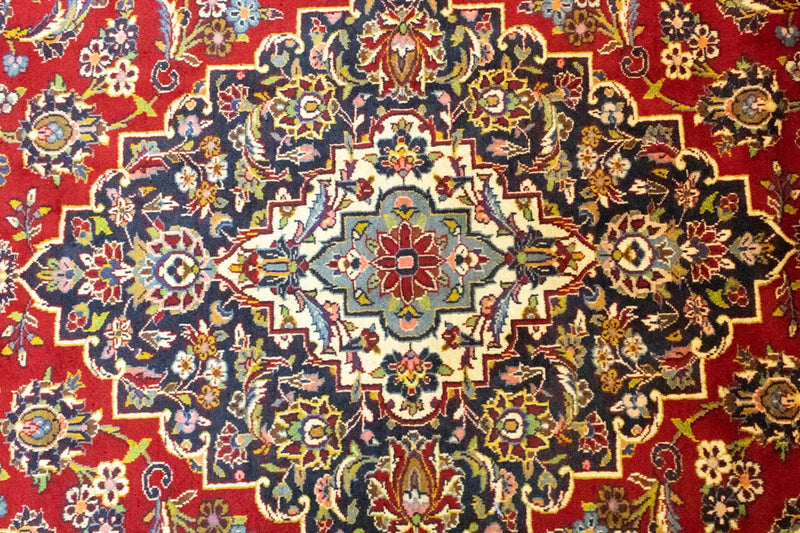 Persisk tæppe - Keshan - 390 x 297 cm - rød