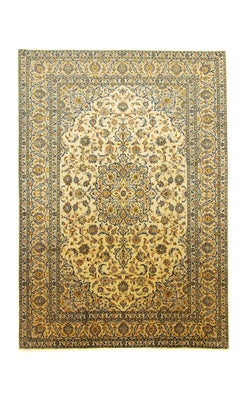 Persisk tæppe - Keshan - 347 x 250 cm - beige