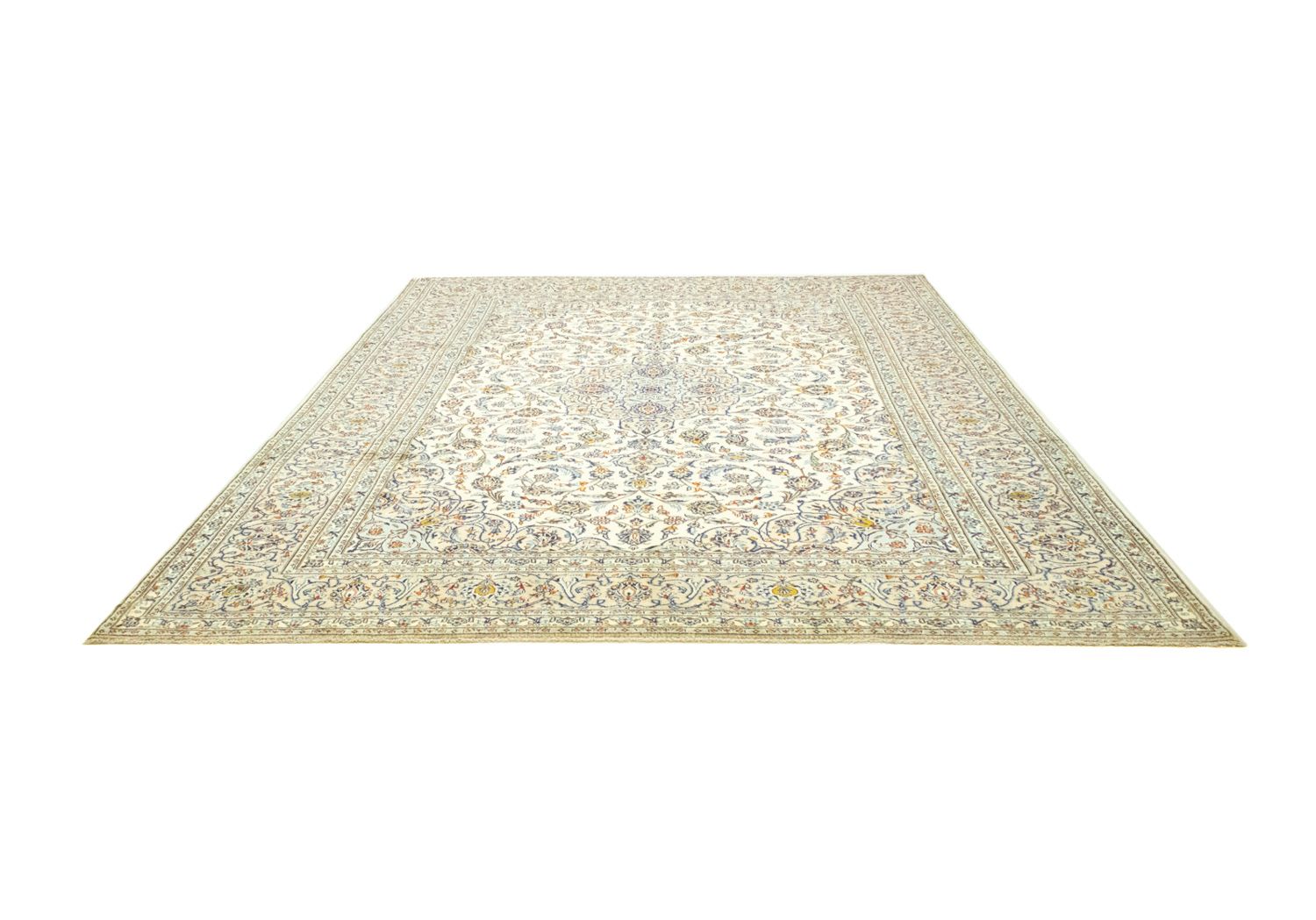 Persisk tæppe - Keshan - 388 x 288 cm - beige