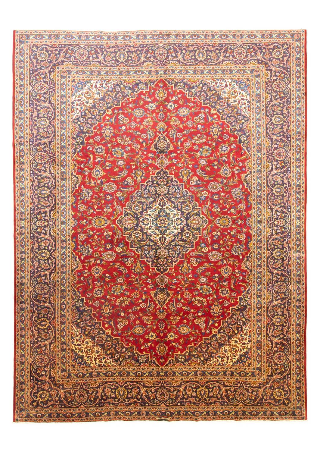 Persisk tæppe - Keshan - 400 x 295 cm - rød
