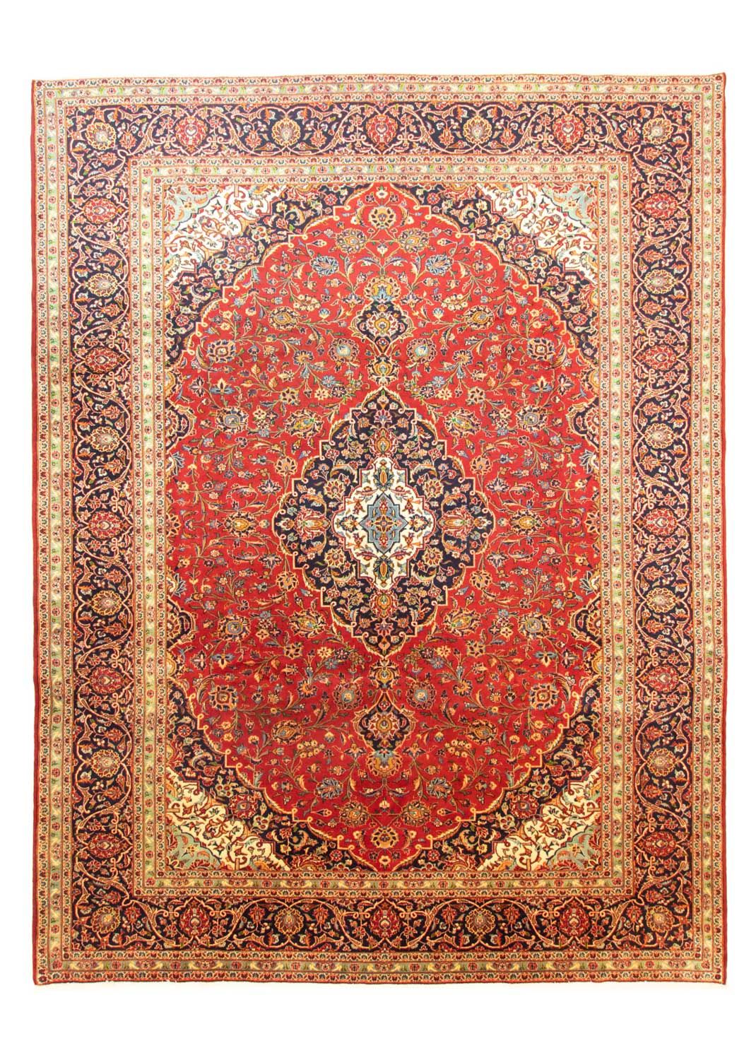 Persisk tæppe - Keshan - 398 x 298 cm - rød