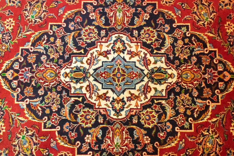 Persisk tæppe - Keshan - 398 x 298 cm - rød