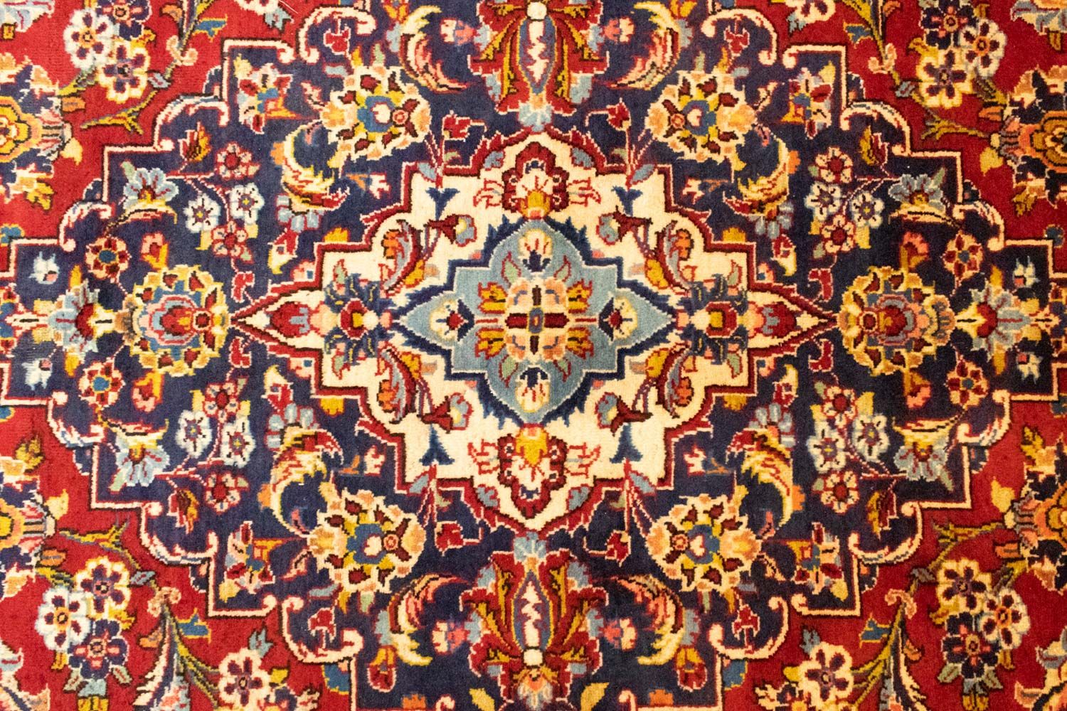 Persisk tæppe - Keshan - 402 x 297 cm - rød