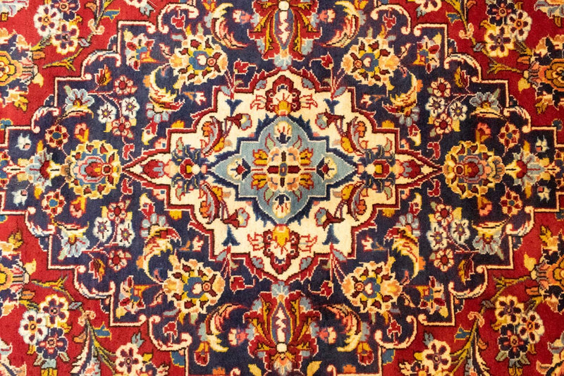 Persisk tæppe - Keshan - 402 x 297 cm - rød