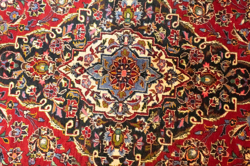 Persisk tæppe - Keshan - 415 x 298 cm - rød
