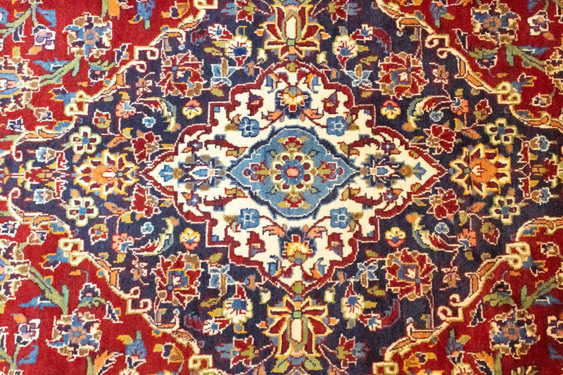 Persisk tæppe - Keshan - 383 x 246 cm - rød