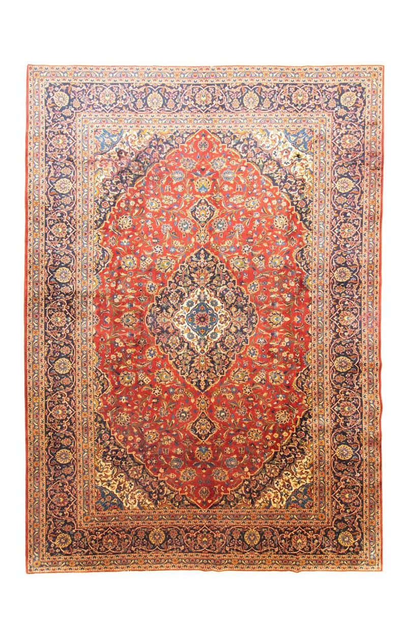 Persisk tæppe - Keshan - 410 x 310 cm - rød