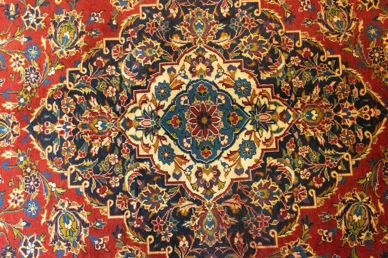 Persisk tæppe - Keshan - 410 x 310 cm - rød