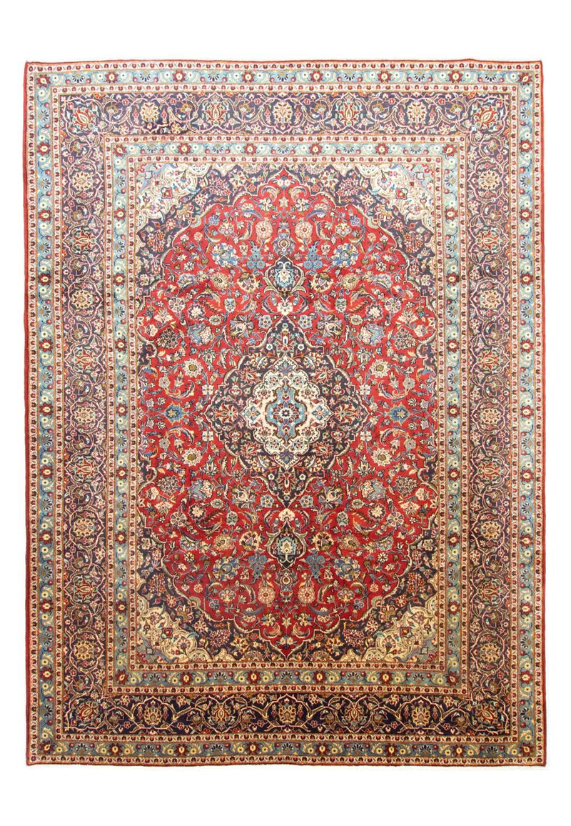 Persisk tæppe - Keshan - 384 x 280 cm - rød