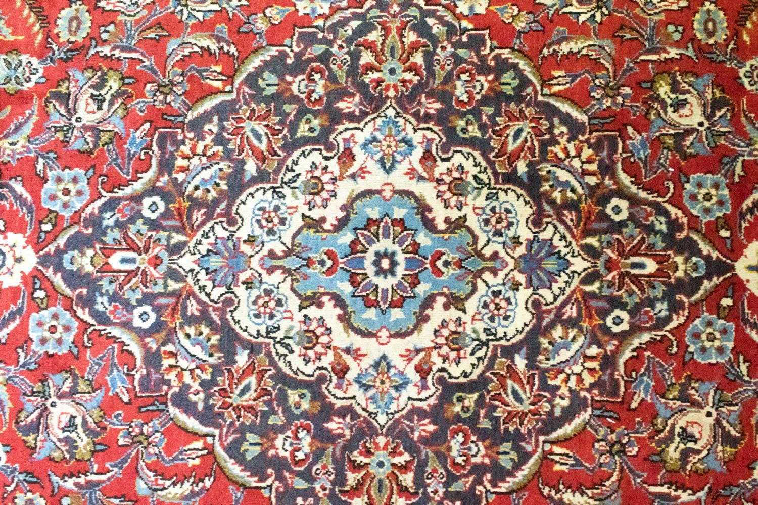Persisk tæppe - Keshan - 384 x 280 cm - rød